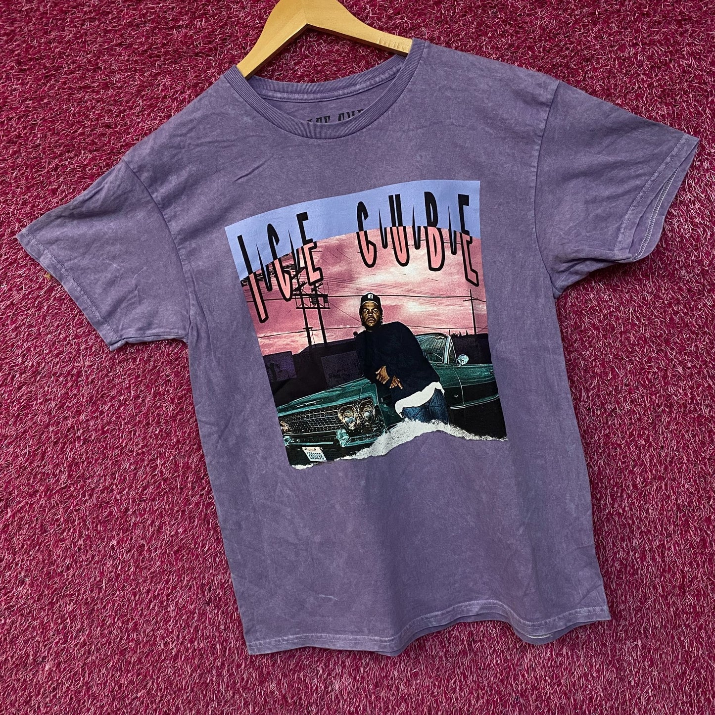 Ice Cube It Was A Good Day Lavender Graphic T-Shirt Large
