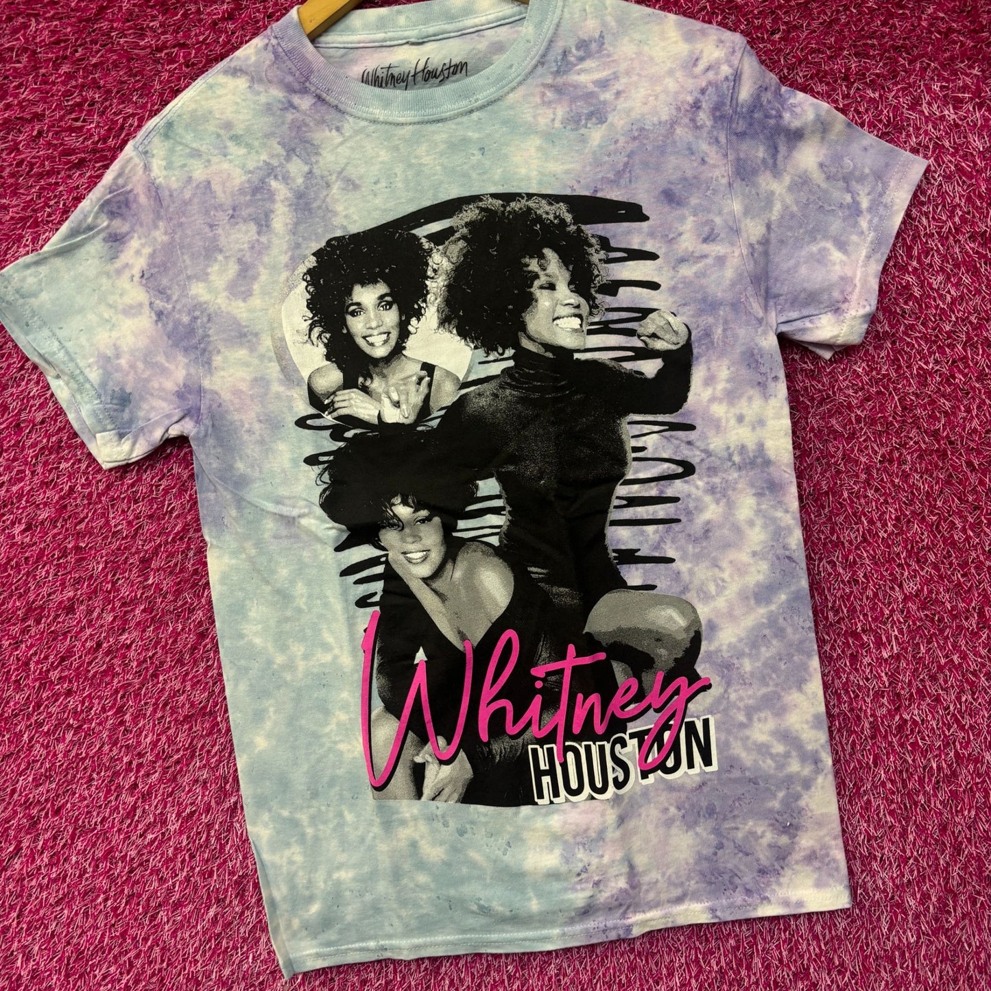 Whitney Houston  Retro Tie Dye Tshirt size Small