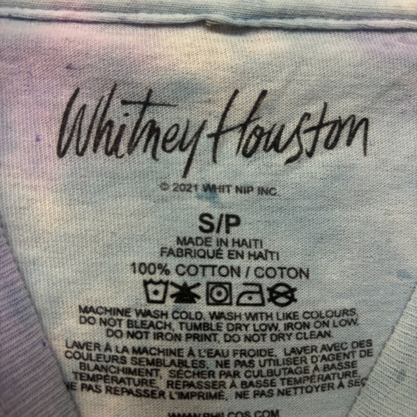 Whitney Houston  Retro Tie Dye Tshirt size Small