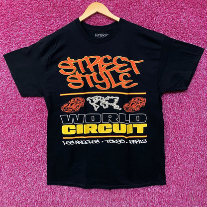 Hybrid Street Style World Circuit Graphic T-Shirt Large