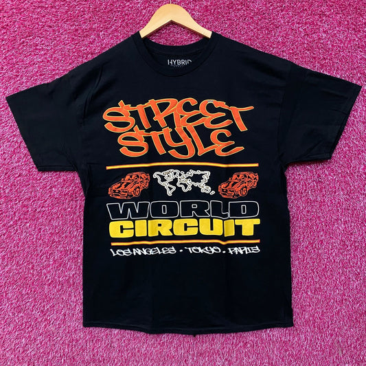 Hybrid Street Style World Circuit Graphic T-Shirt Large