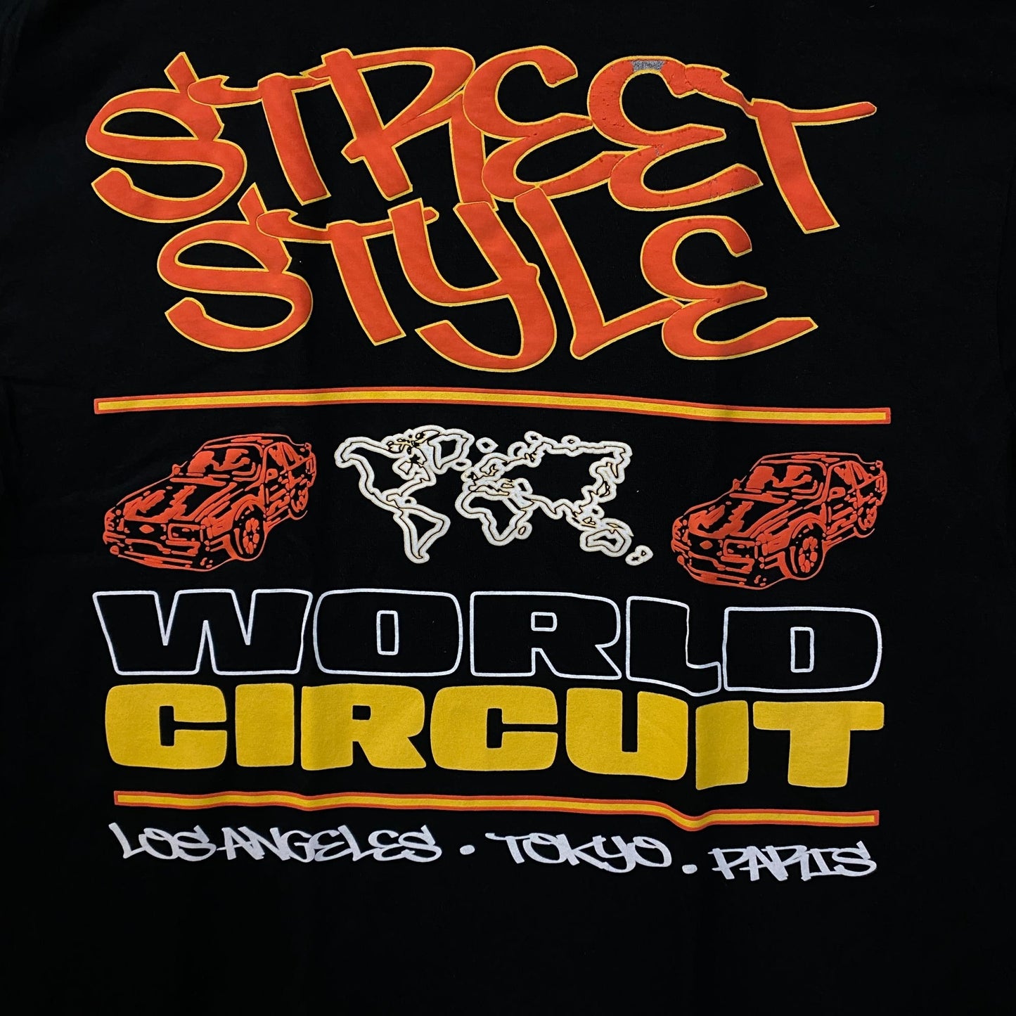 Hybrid Street Style World Circuit Graphic T-Shirt Large