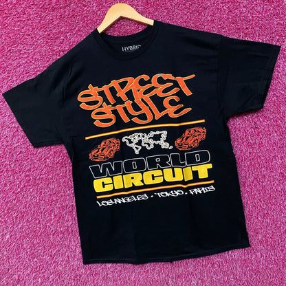 Hybrid Street Style World Circuit Graphic T-Shirt Large