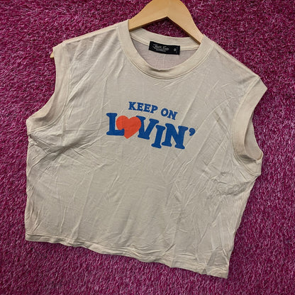 Junk Food Clothing Women's Keep on Lovin' Vintage Tissue Tank Small