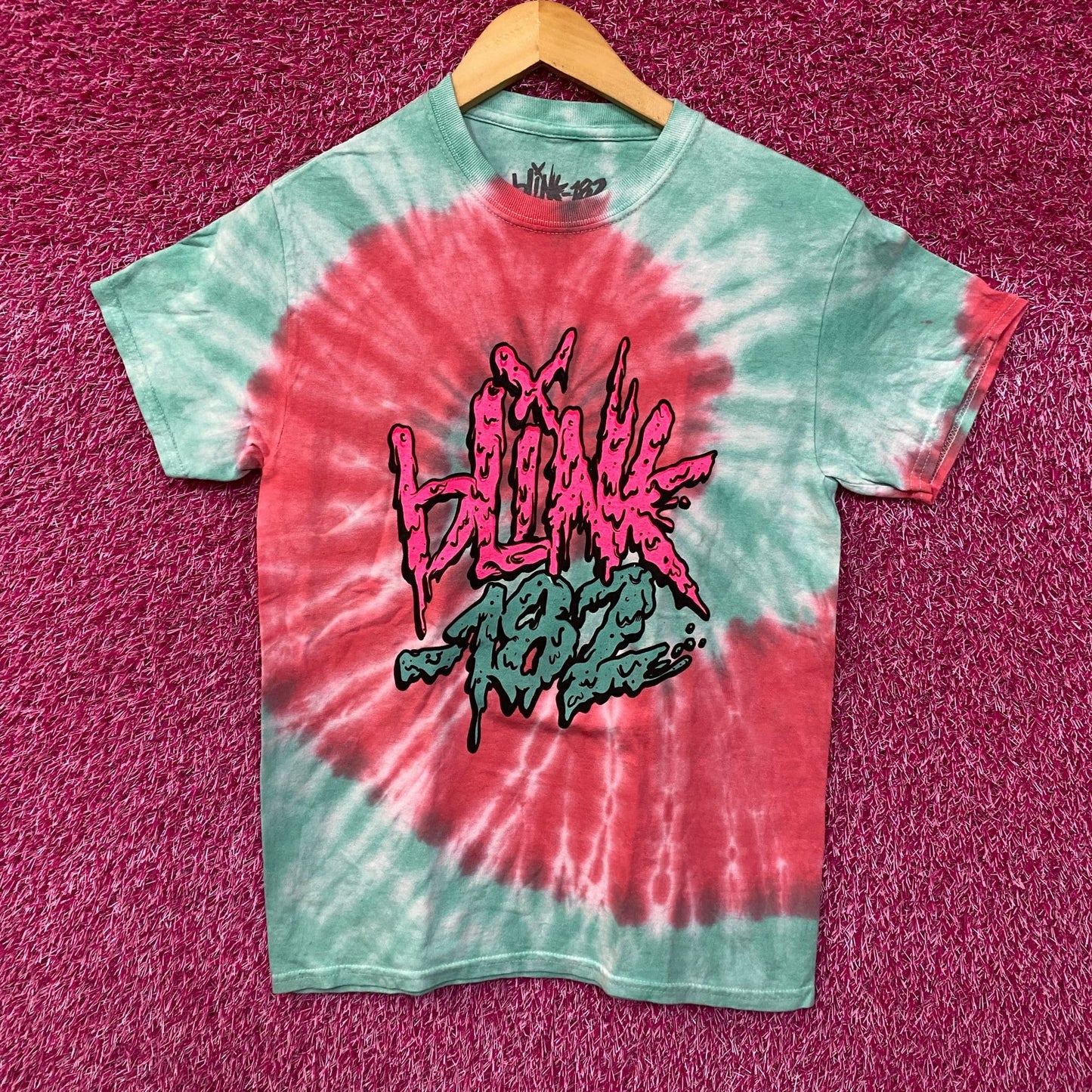 Blink-182 Toxic Sludge Spell-Out Pop Punk Band Tie Dye S