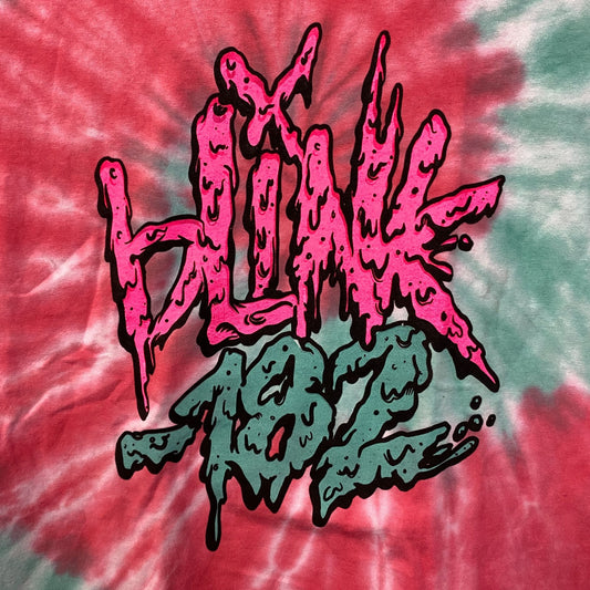 Blink-182 Toxic Sludge Spell-Out Pop Punk Band Tie Dye S