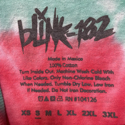 Blink-182 Toxic Sludge Spell-Out Pop Punk Band Tie Dye S