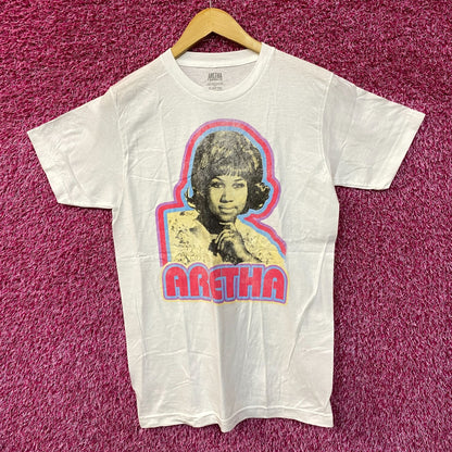 Aretha Franklin Groovy Concert Poster Queen of Soul Tee S
