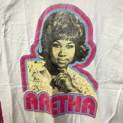 Aretha Franklin Groovy Concert Poster Queen of Soul Tee S