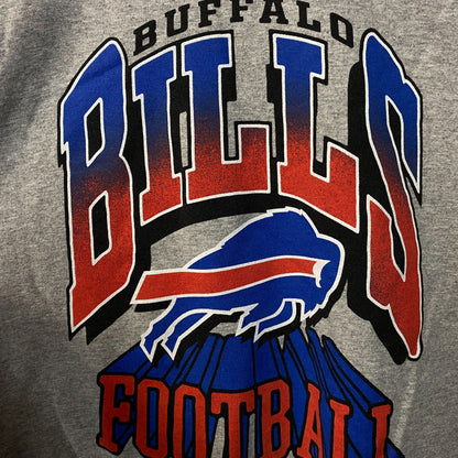 Junk Food Clothing Buffalo Bills Heathered Gray Crewneck Pullover Sweatshirt Small