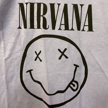 Nirvana Smiley Face Sleeveless Grunge Croptop Medium