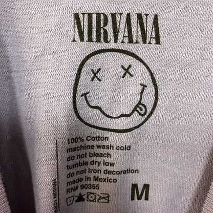 Nirvana Smiley Face Sleeveless Grunge Croptop Medium