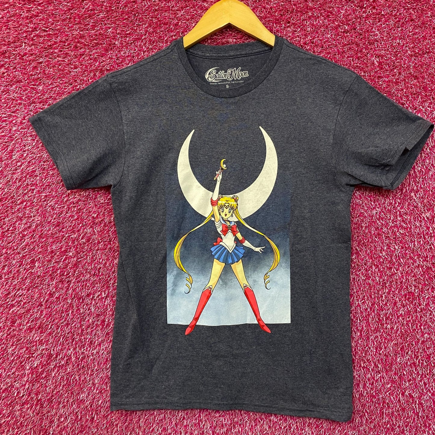 Sailor Moon Crescent Moon Wand Pretty Guardian Anime Tee Small