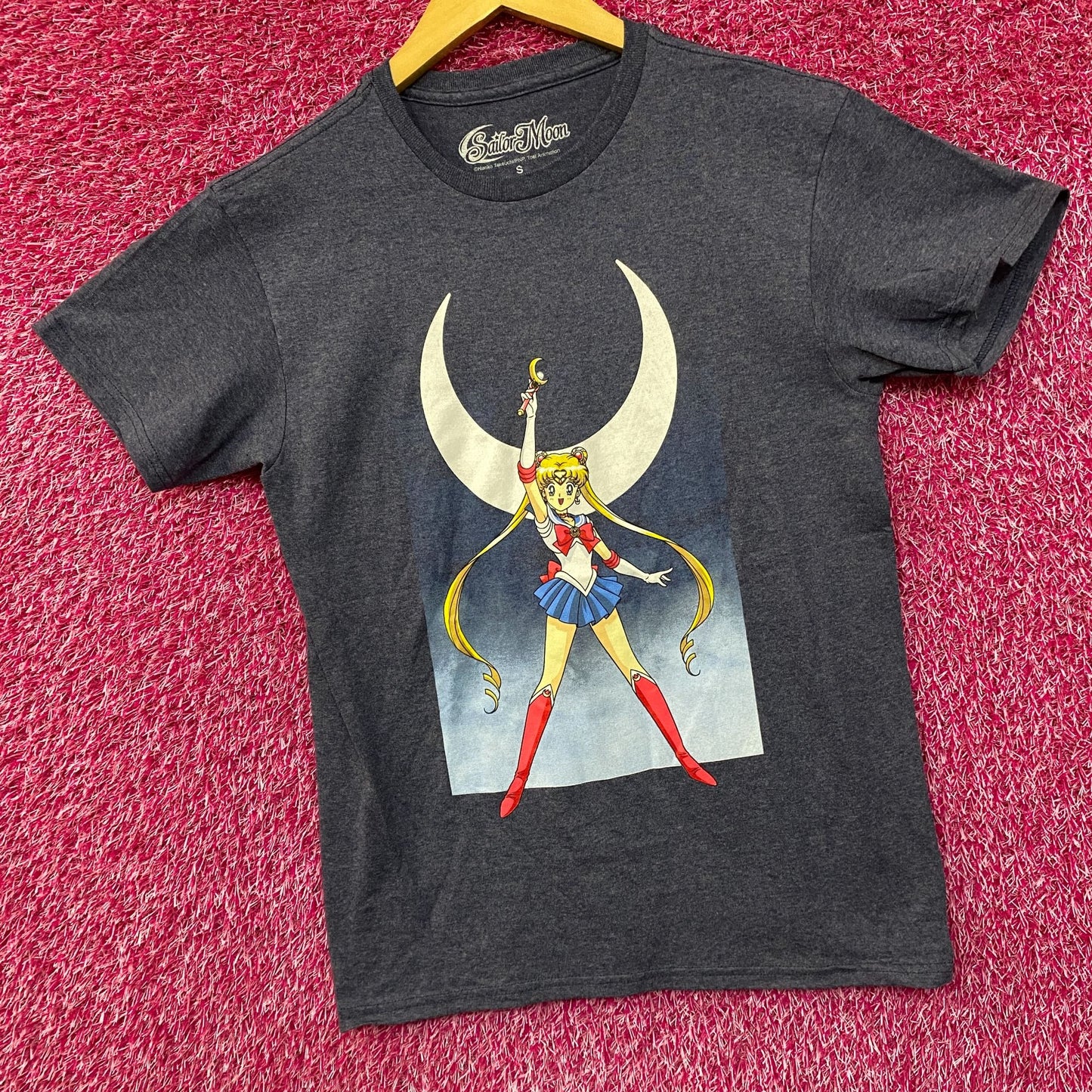 Sailor Moon Crescent Moon Wand Pretty Guardian Anime Tee Small