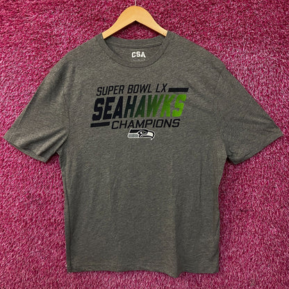 CSA Seattle Seahawks Super Bowl LX Champions Graphic T-Shirt Large