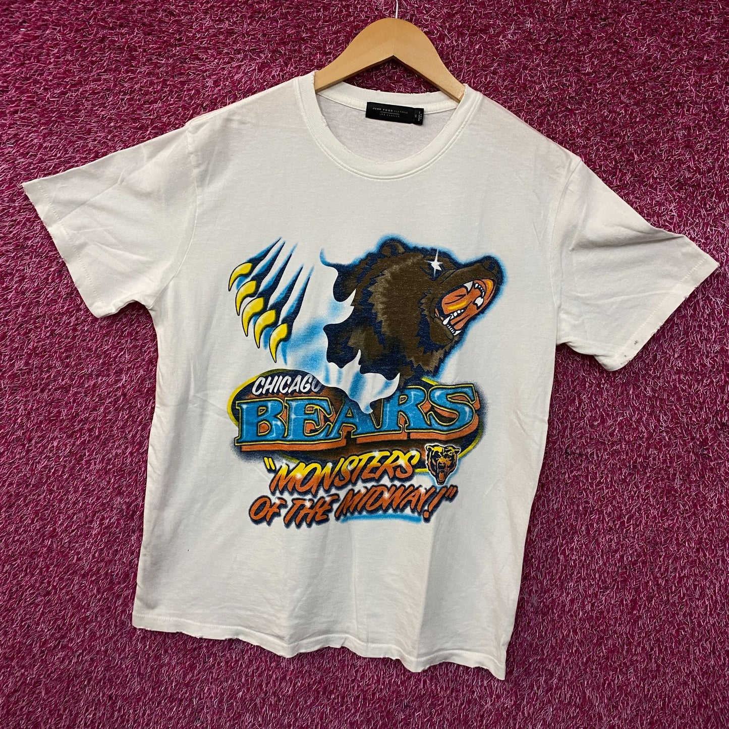 Junk Food Clothing Chicago Bears Monsters of the Midway Retro Style T-Shirt Medium