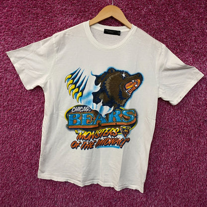 Junk Food Clothing Chicago Bears Monsters of the Midway Retro Style T-Shirt Medium