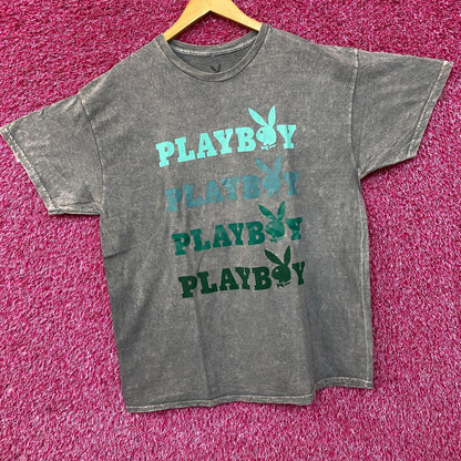 Play Boy Bunny Logo Graphic Design Gray T-Shirt Large