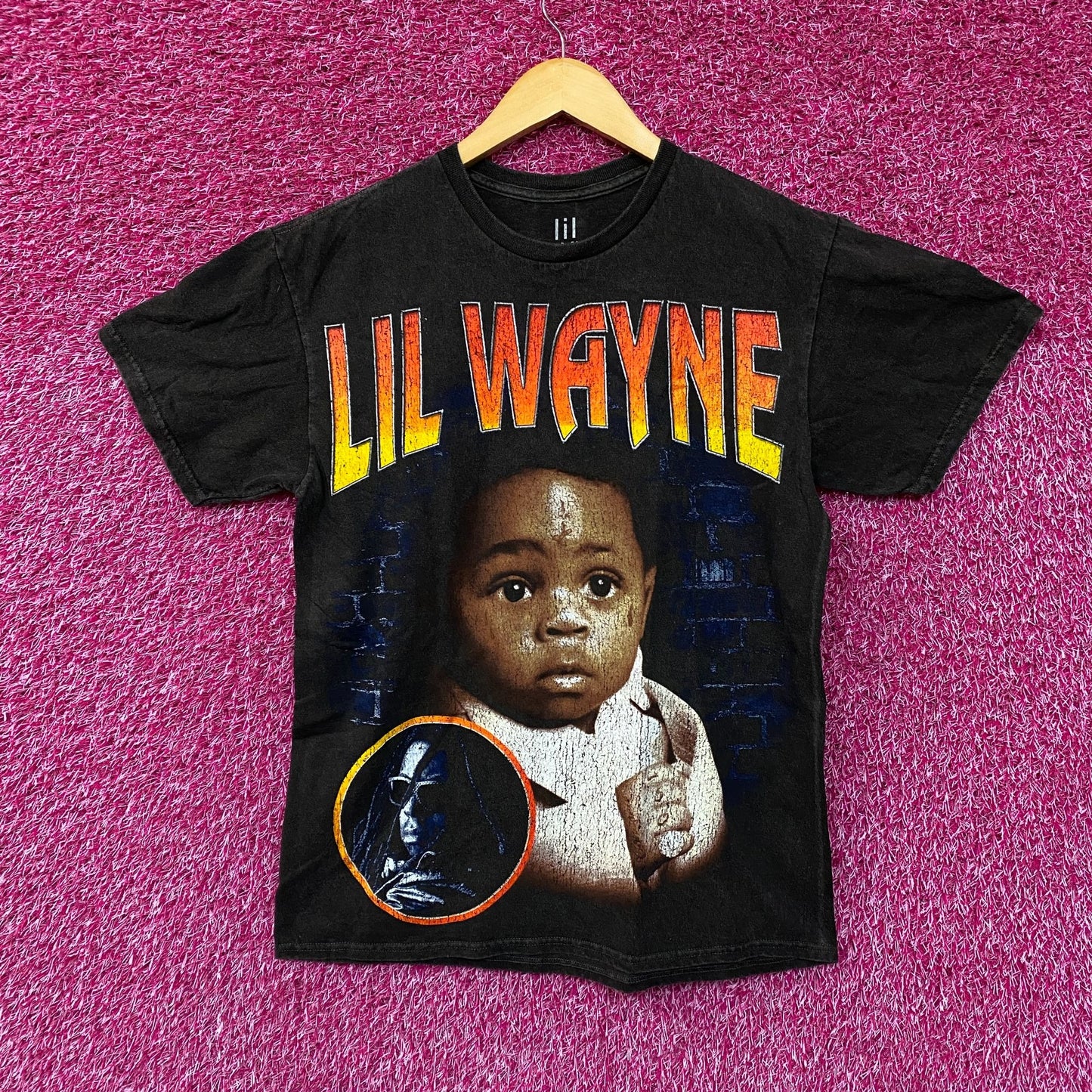 Lil Wayne The Carter III Baby Wayne Portrait T-Shirt Medium