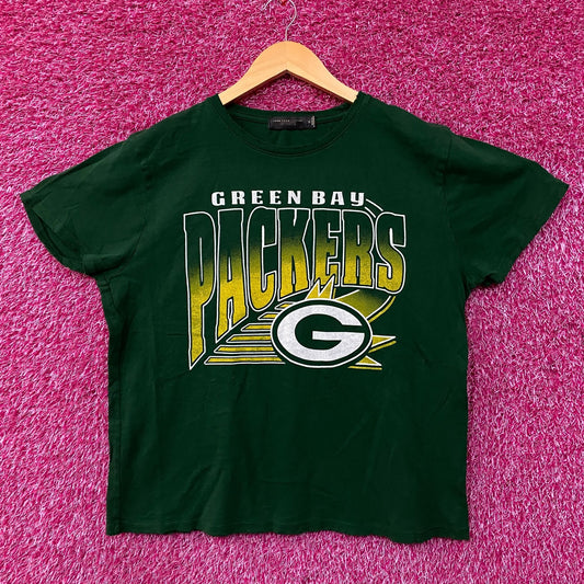 Junk Food Clothing NFL Green Bay Packers Chrome Retro Style T-Shirt Medium