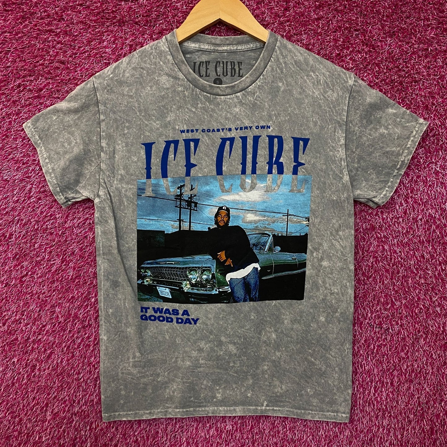 Ice Cube "It Was A Good Day" Graphic Acid Wash T-Shirt Small