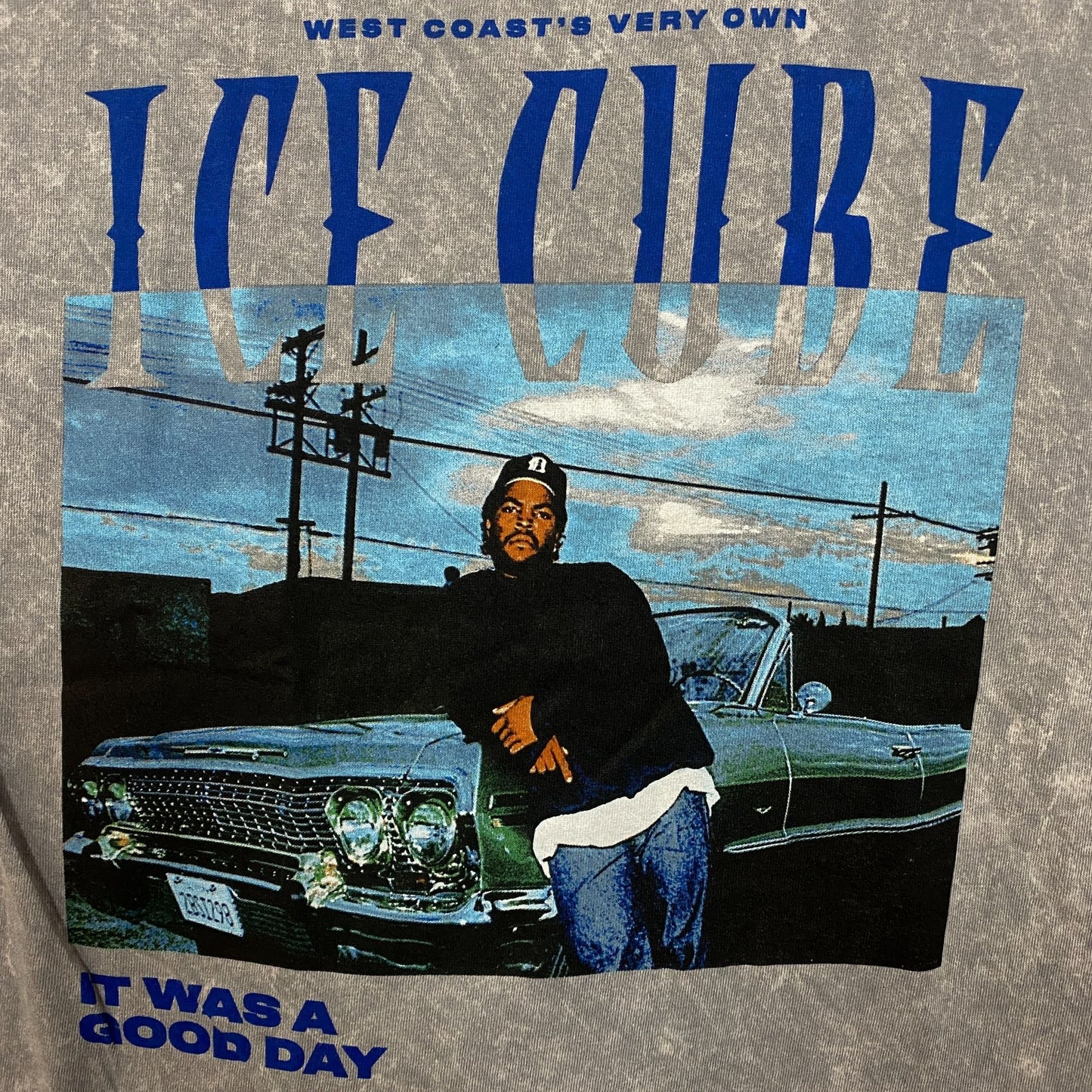 Ice Cube "It Was A Good Day" Graphic Acid Wash T-Shirt Small