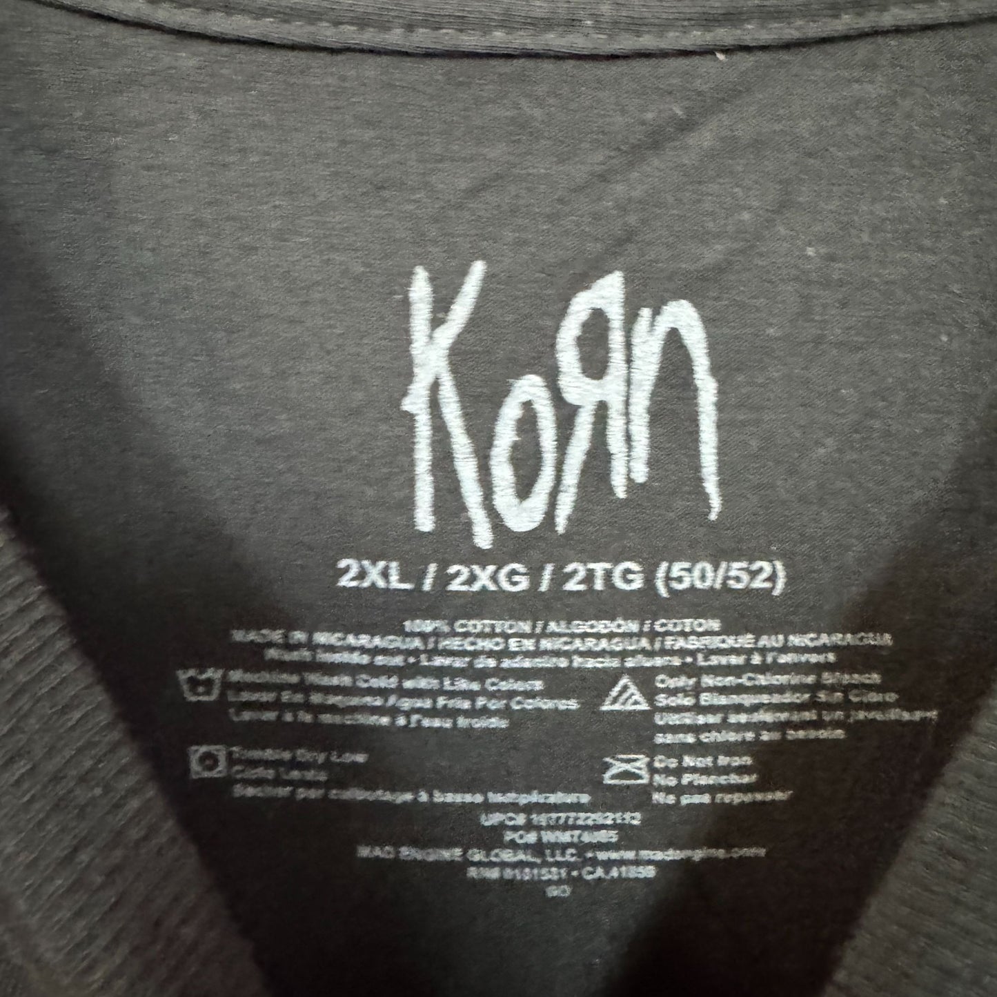 Korn Self-titled Album Cover Art Nu Metal Rock Band Tee 2XL