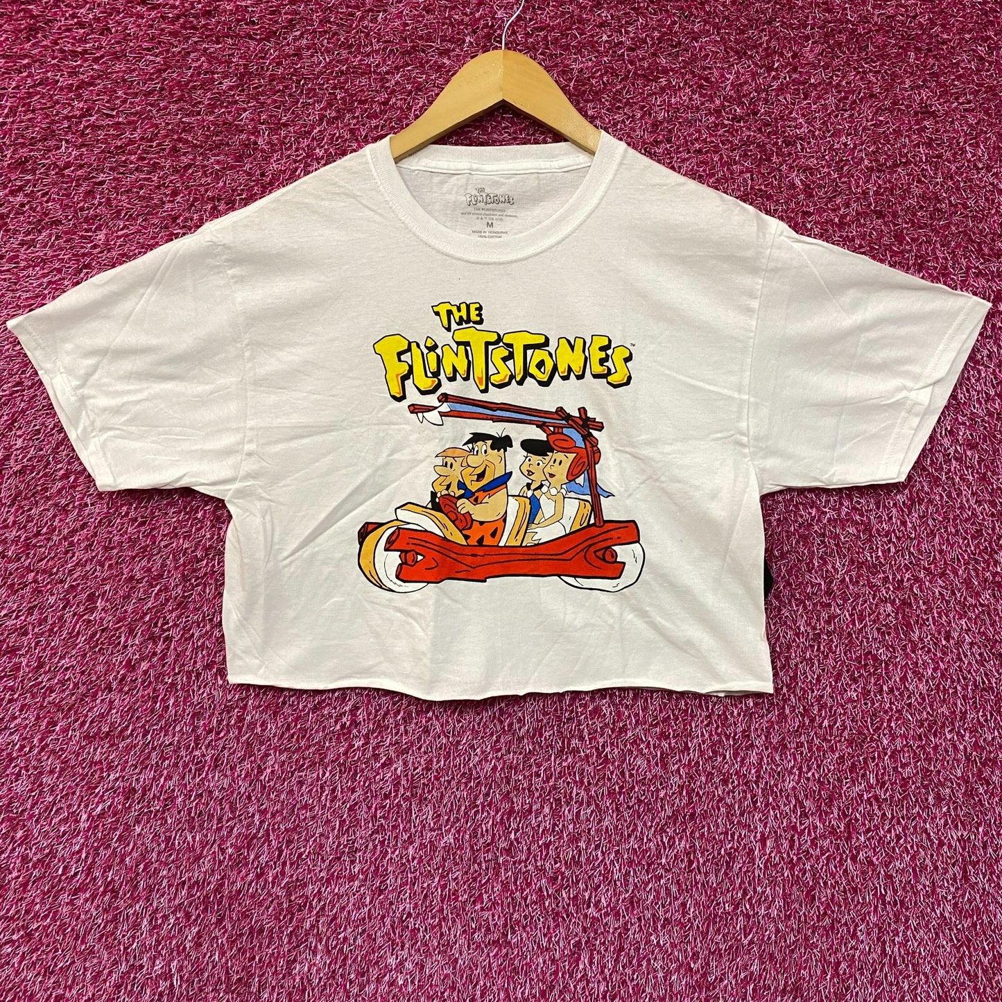 The FlintStones Retro Cartoon Crop Top Medium.