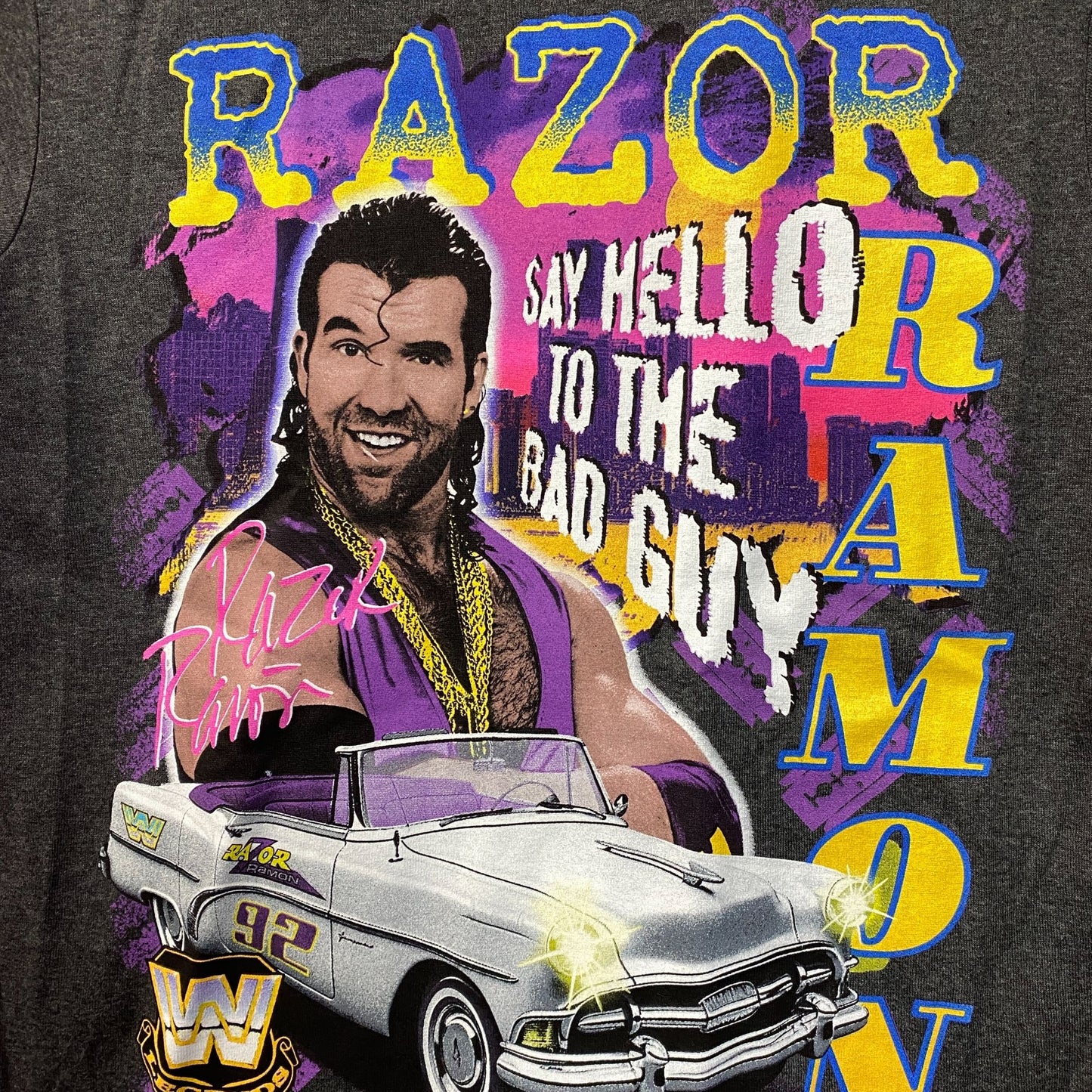WWE Razor Ramon Say Hello To The Bad Guy T-Shirt Small