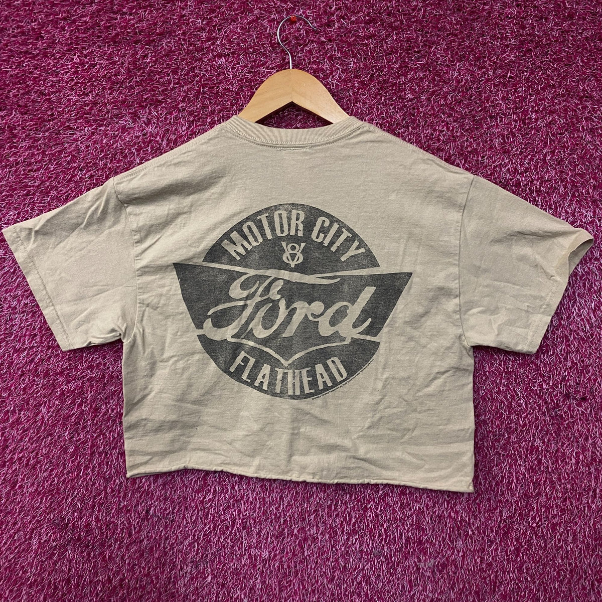 Junk Food Ford Motor City Flathead Women's Crop T-Shirt Small