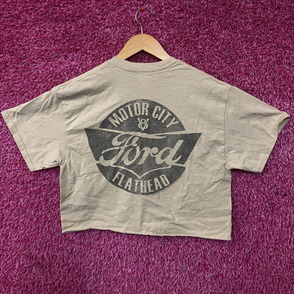 Junk Food Ford Motor City Flathead Women's Crop T-Shirt Small