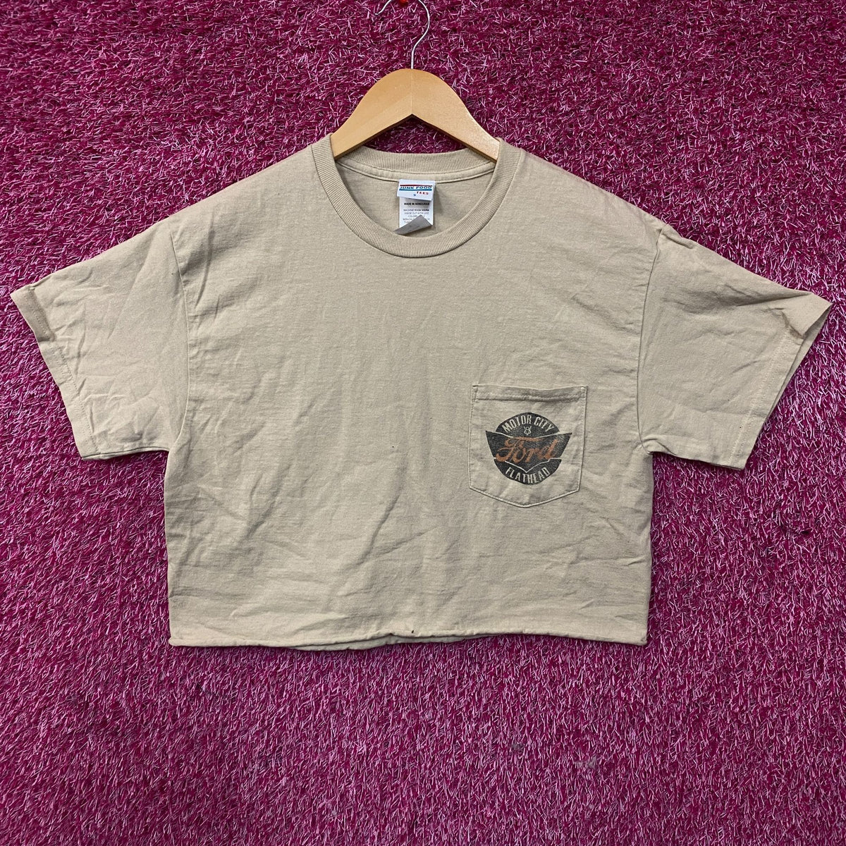 Junk Food Ford Motor City Flathead Women's Crop T-Shirt Small