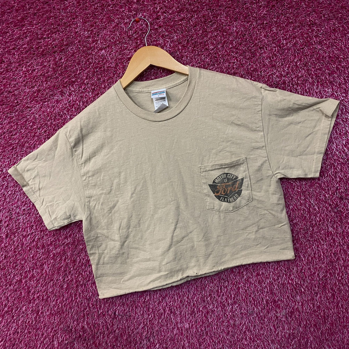 Junk Food Ford Motor City Flathead Women's Crop T-Shirt Small