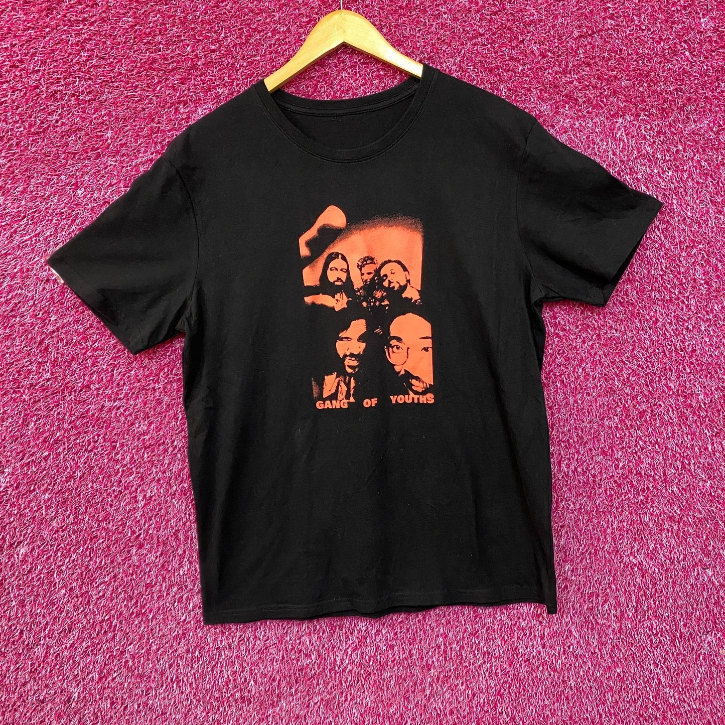 Gang of Youth Face Print Black T-Shirt XXL