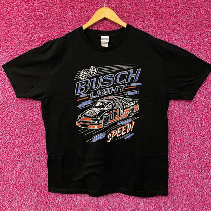 Busch Light Speed Racing Car Graphic Design T-Shirt Large