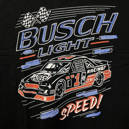 Busch Light Speed Racing Car Graphic Design T-Shirt Large