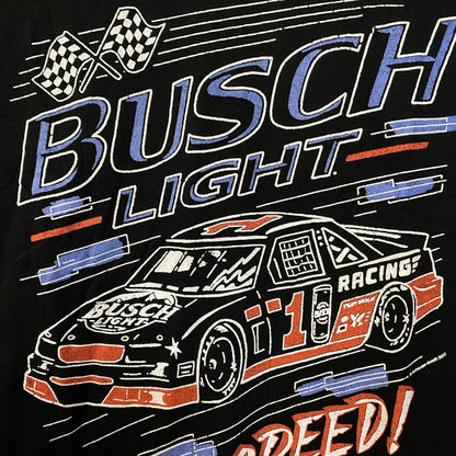Busch Light Speed Racing Car Graphic Design T-Shirt Large