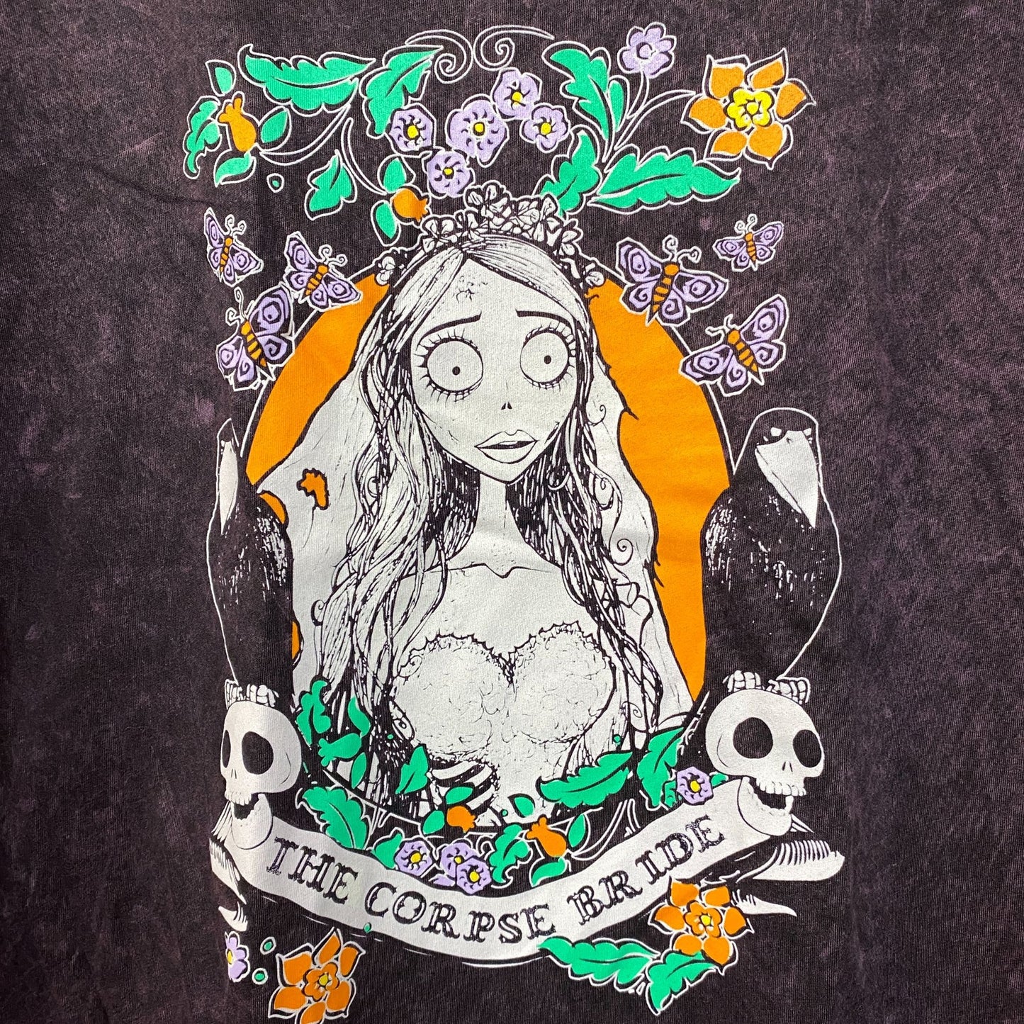 Tim Burton The Corpse Bride Emily Retro Style Graphic Design T-Shirt large