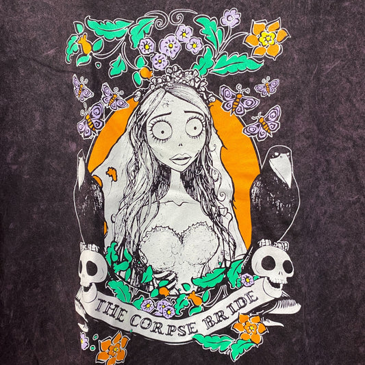 Tim Burton The Corpse Bride Emily Retro Style Graphic Design T-Shirt large