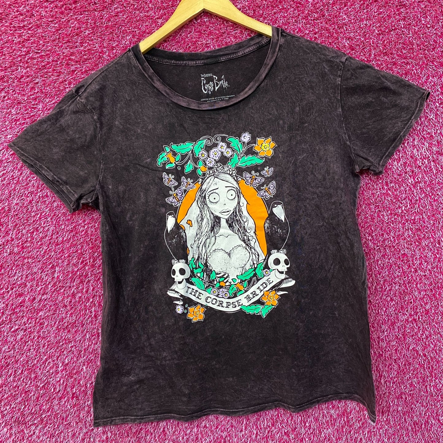 Tim Burton The Corpse Bride Emily Retro Style Graphic Design T-Shirt large