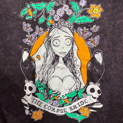 Tim Burton The Corpse Bride Emily Retro Style Graphic Design T-Shirt large