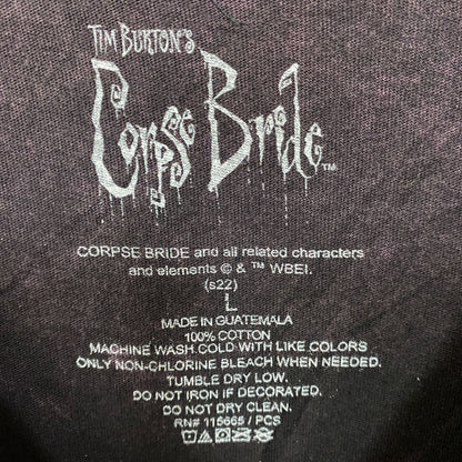 Tim Burton The Corpse Bride Emily Retro Style Graphic Design T-Shirt large