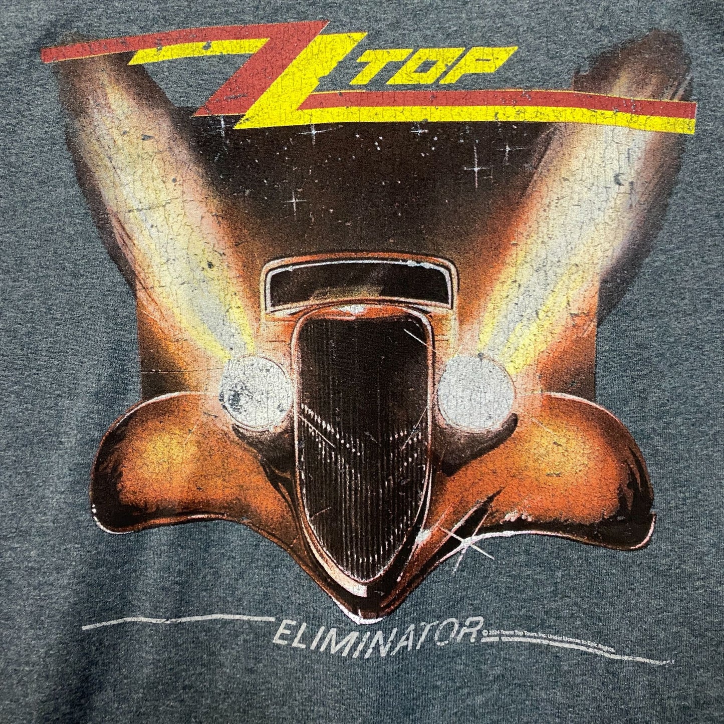 ZZ Top Eliminator Hot Rod Coupe Album Cover Art T-Shirt Large