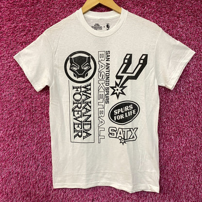 San Antonio Spurs x Black Panther Wakanda Forever Basketball Collaboration T-Shirt XS