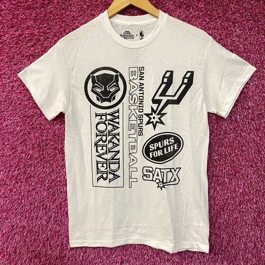 San Antonio Spurs x Black Panther Wakanda Forever Basketball Collaboration T-Shirt XS