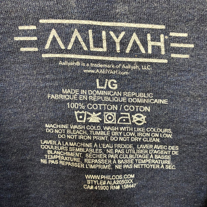 Aaliyah R&B Vintage-Style Washed Blue T-Shirt Large