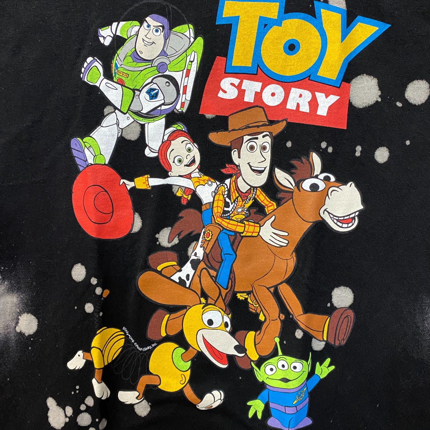Disney X Pixar Toy Story Distressed Bleach Effect T-Shirt Medium