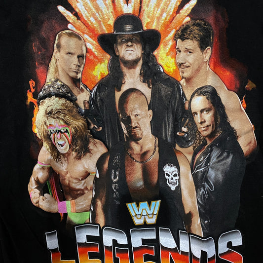 WWE Legends Wrestling Champions Poster T-Shirt Small