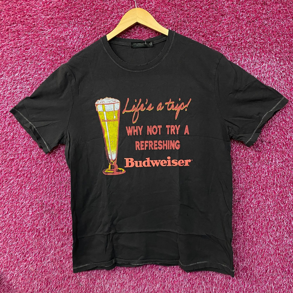 Junk Food Budweiser Life's a Trip Vintage Style Graphic T-Shirt Medium