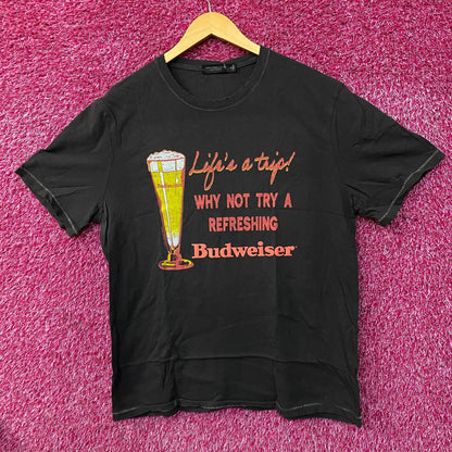 Junk Food Budweiser Life's a Trip Vintage Style Graphic T-Shirt Medium